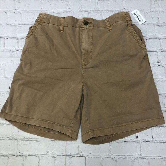 NWT Old Navy Men Elastic Waist Chino Shorts Size Medium Cotton Blend B164 -20 - Picture 11 of 14